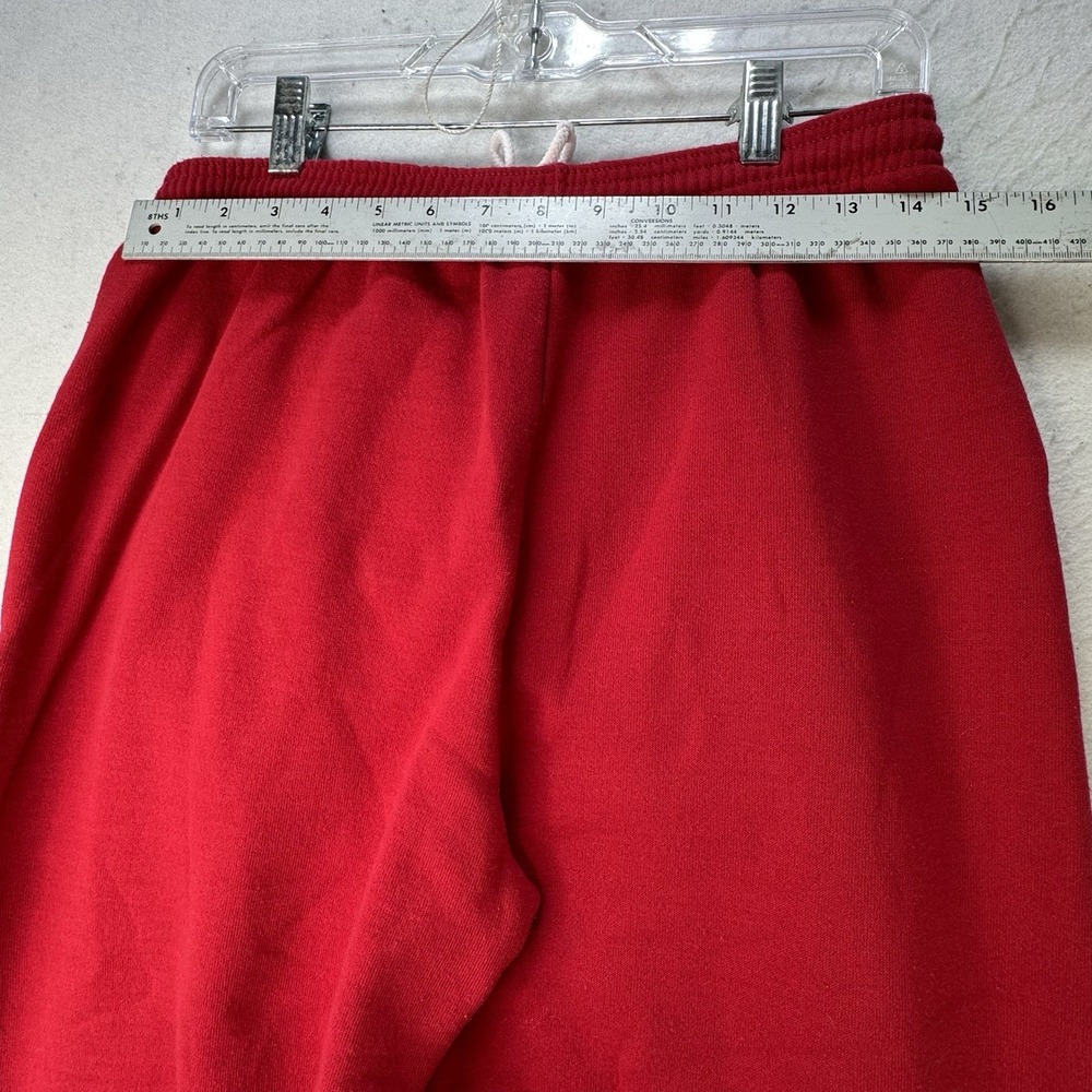 Vintage Y2K Lee Jogger Sweatpants Size Large Red Puffy Paint Art Made In USA - Picture 8 of 12
